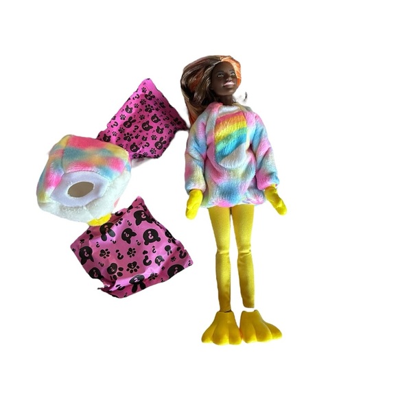 Barbie Cutie Reveal Doll with Pink and Yellow Highlights - Picture 2 of 3